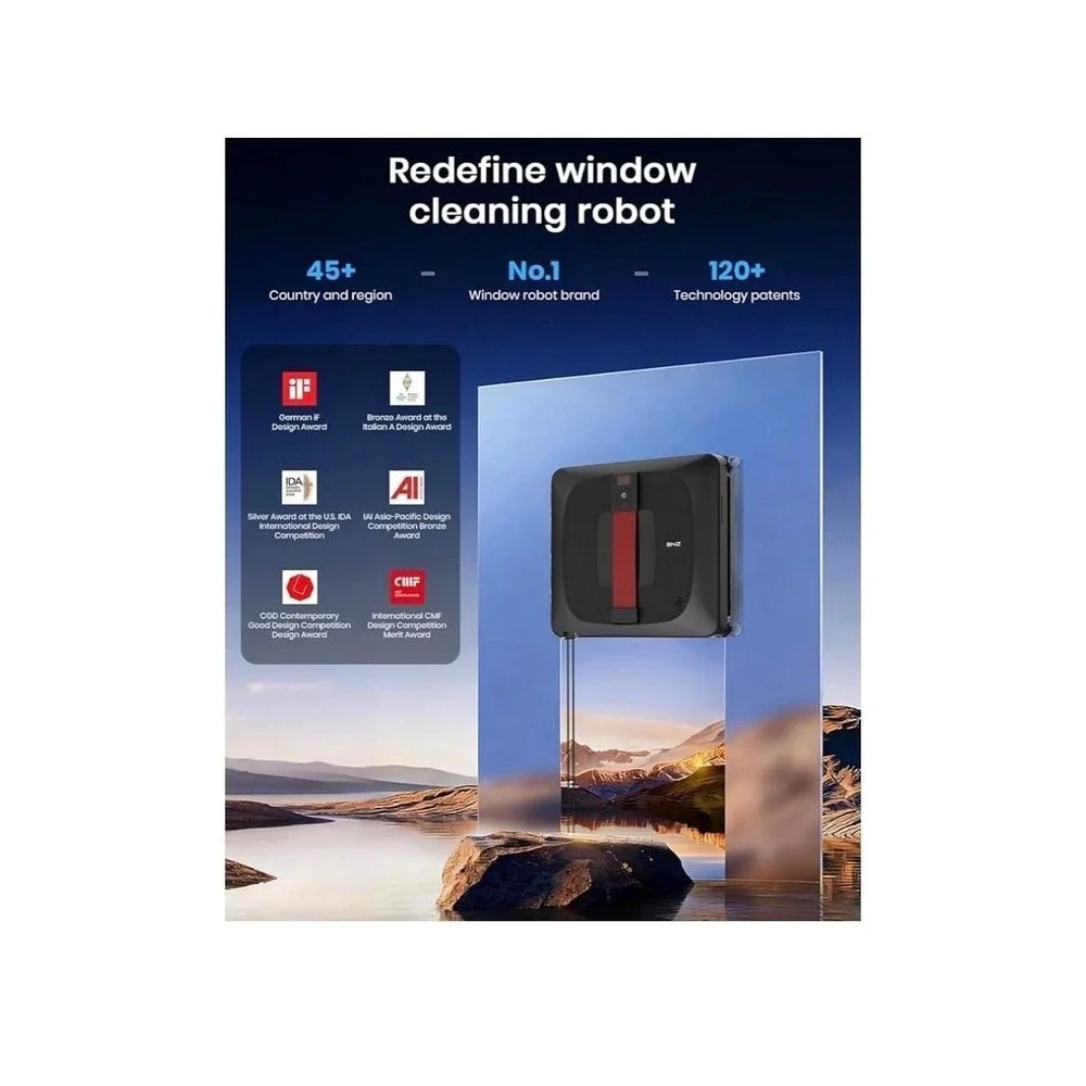 BNZ Nexus Ultra Window Cleaning Robot Dual Spray Glass Cleaner Auto Black
